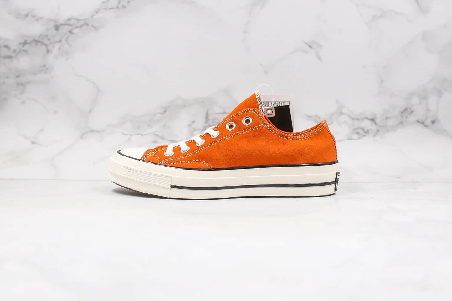 匡威Converse Chuck Tylar 70s公司级版本麂皮系列低帮棕色帆布鞋正确双围条硫化蓝底 (ID:31962) - 图片1