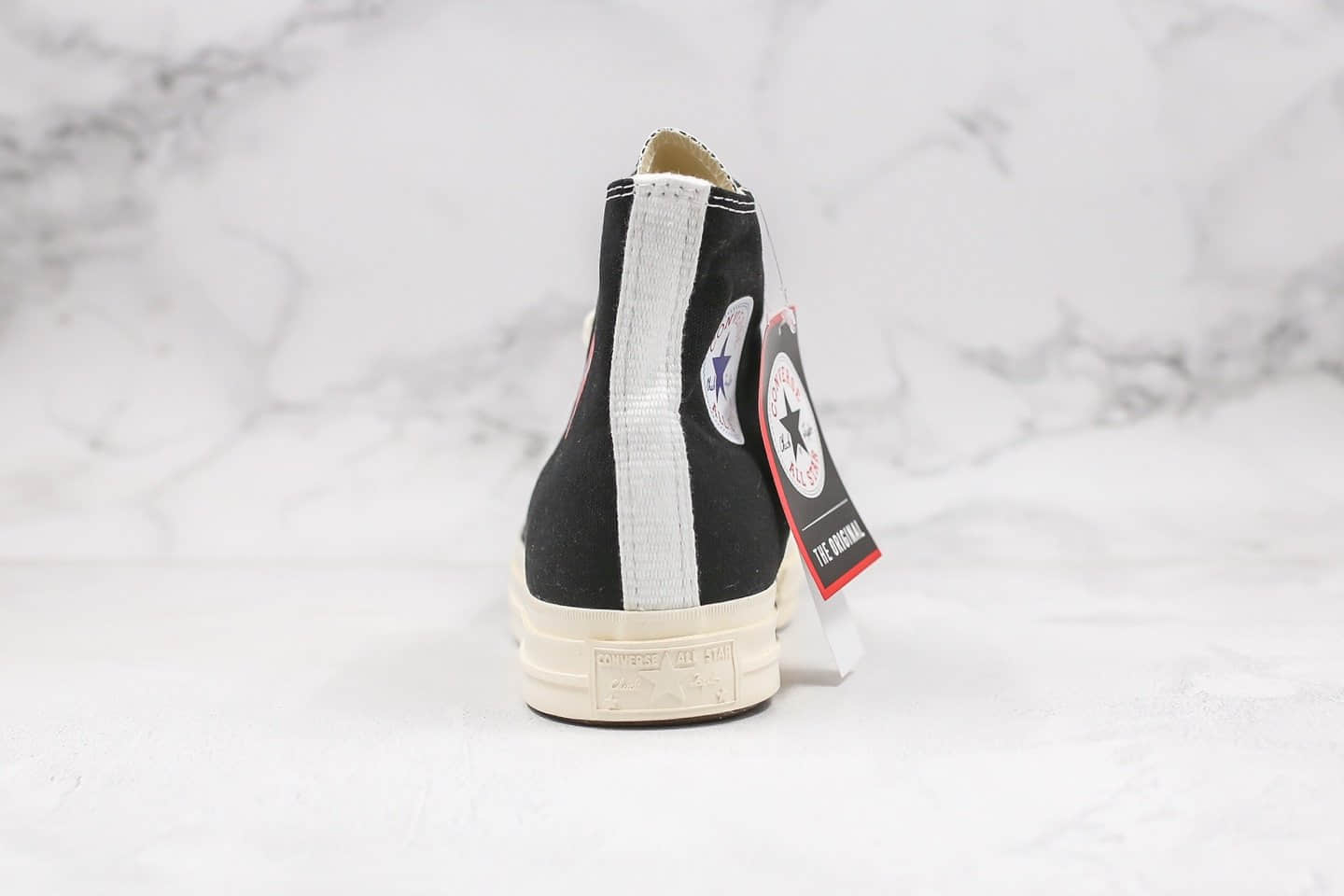 匡威Converse x 敏感内容G公司级版本川久保玲联名款高帮爱心黑白色帆布鞋原盒原标正确硅蓝PU中底