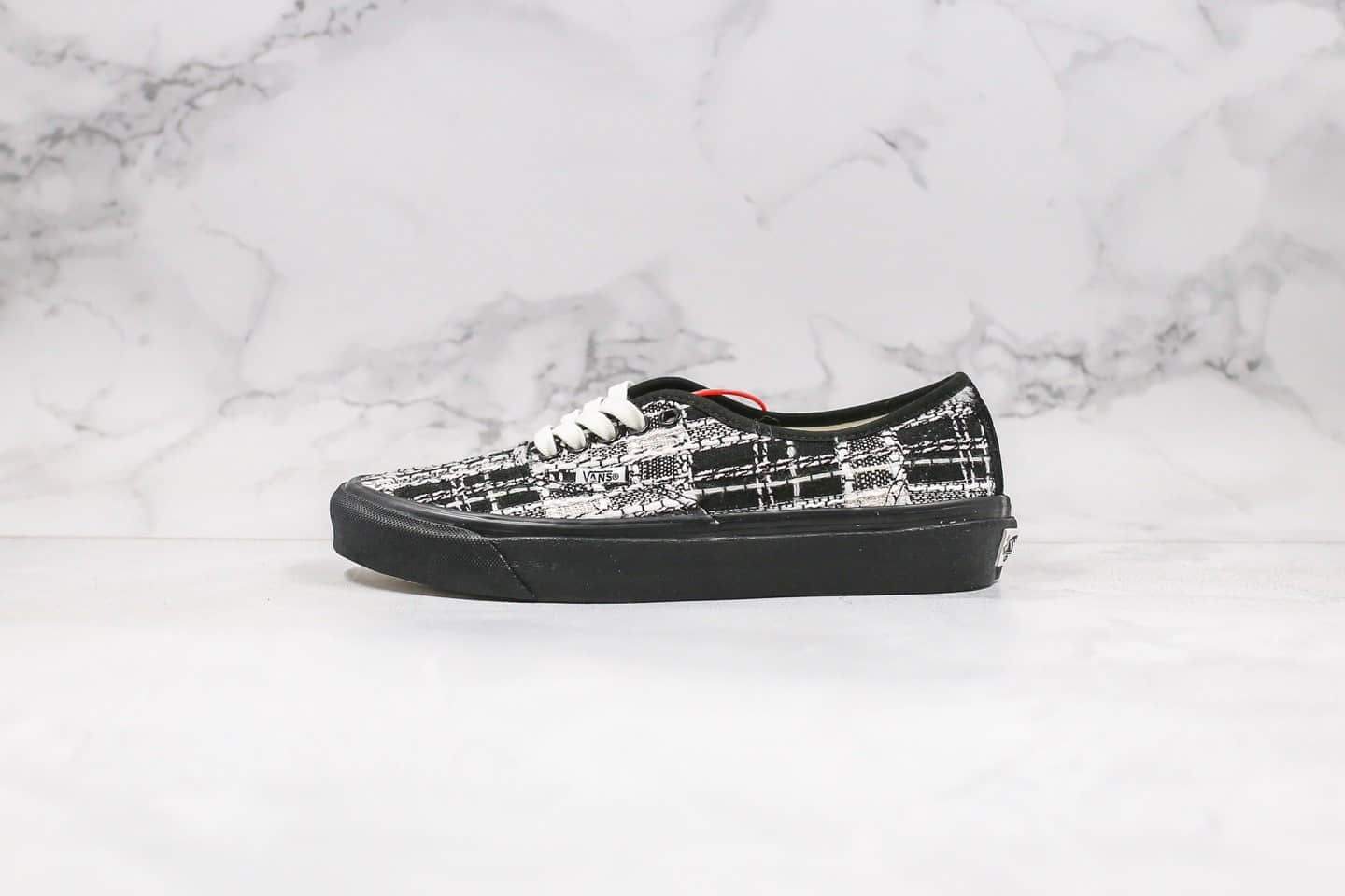 万斯VANS VAULT OG Authentic LX barneys Tweed公司级版本高定系列4孔低帮系带复古帆布休闲运动原厂硫化原盒原标 (ID:32181) - 图片1