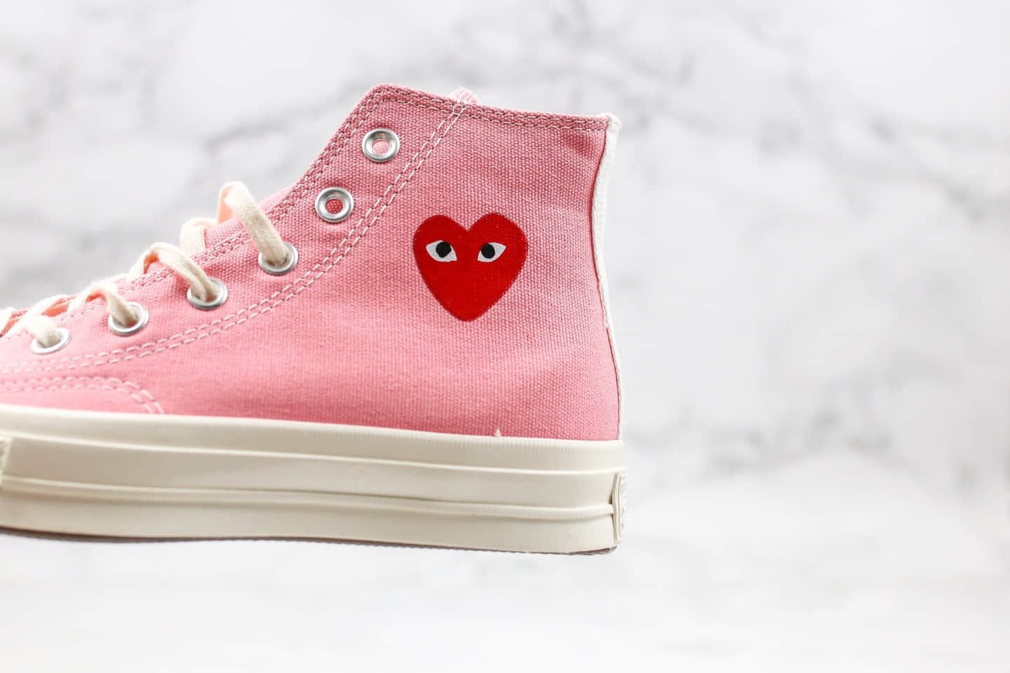 匡威Converse Chuck Taylor AllStar 70 Hi x 敏感内容G公司级版本川久保玲联名款爱心大眼粉色帆布鞋正确工艺大盒原厂硫化大底