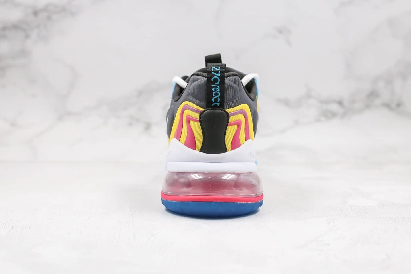 耐克Nike Air Max 270 Retro eng纯原版本气垫鞋Max270三代限量版彩虹黄蓝色搭载后半掌真Air大气垫缓震 货号:敏感内容0113-400