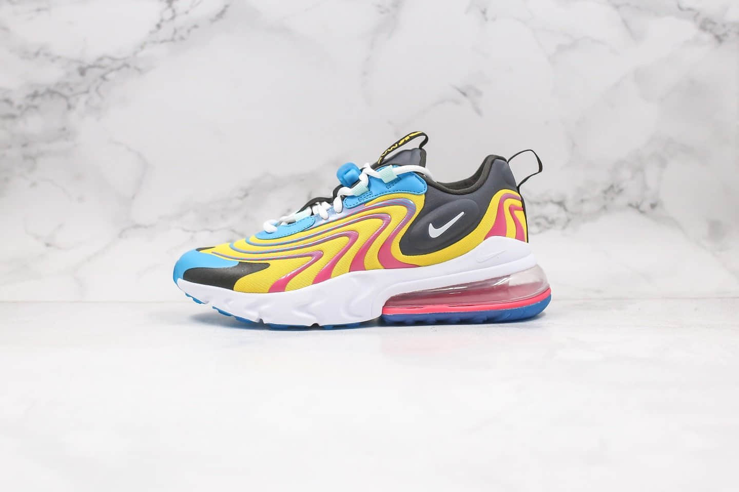 耐克Nike Air Max 270 Retro eng纯原版本气垫鞋Max270三代限量版彩虹黄蓝色搭载后半掌真Air大气垫缓震 货号:敏感内容0113-400