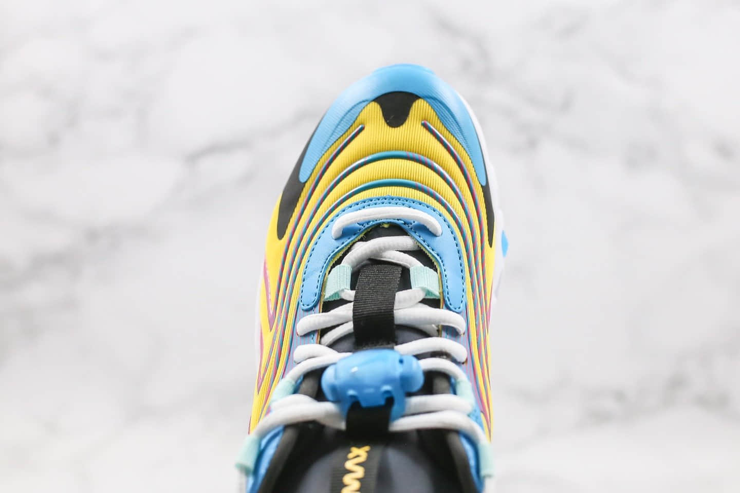 耐克Nike Air Max 270 Retro eng纯原版本气垫鞋Max270三代限量版彩虹黄蓝色搭载后半掌真Air大气垫缓震 货号:敏感内容0113-400