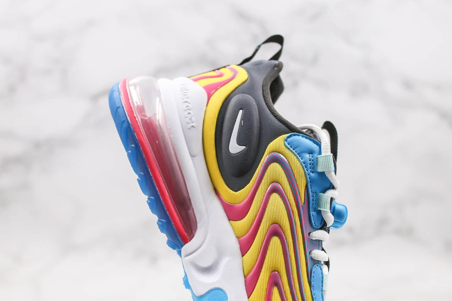 耐克Nike Air Max 270 Retro eng纯原版本气垫鞋Max270三代限量版彩虹黄蓝色搭载后半掌真Air大气垫缓震 货号:敏感内容0113-400