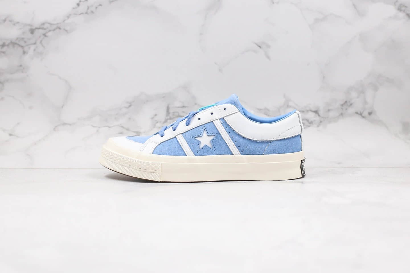 匡威Converse Onestar公司级版本双杠一星蓝白色欧阳娜娜同款原盒原标正确PU硅蓝中底 (ID:32553) - 图片1