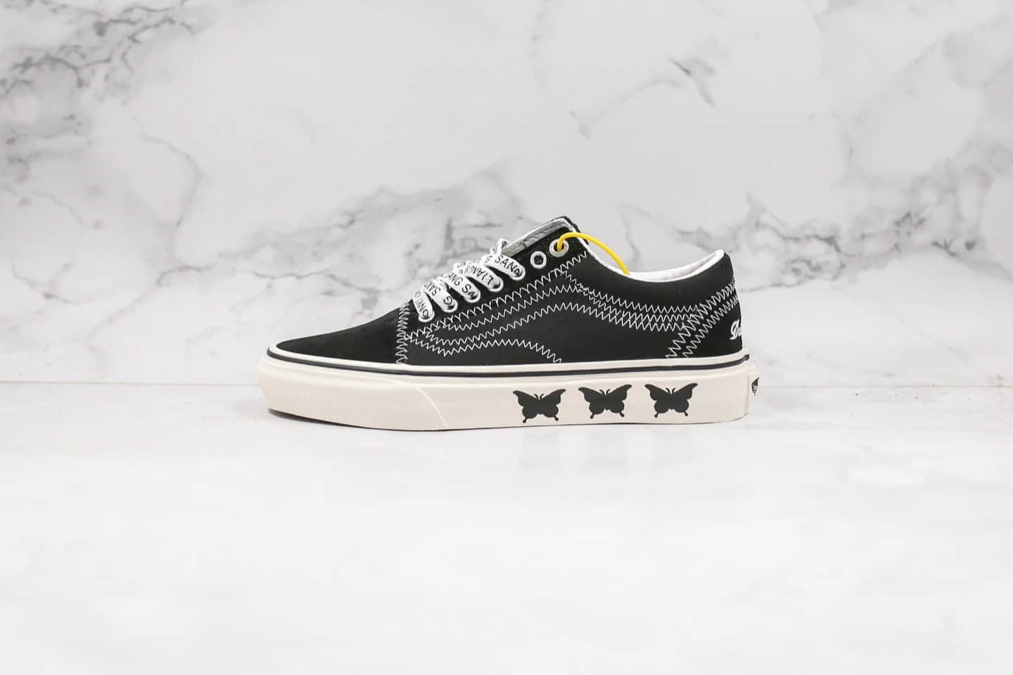 万斯Vans x Sandy Liang公司级版本联名款低帮小红书爆款黑蝴蝶原厂硫化大底内置钢印 (ID:32581) - 图片1