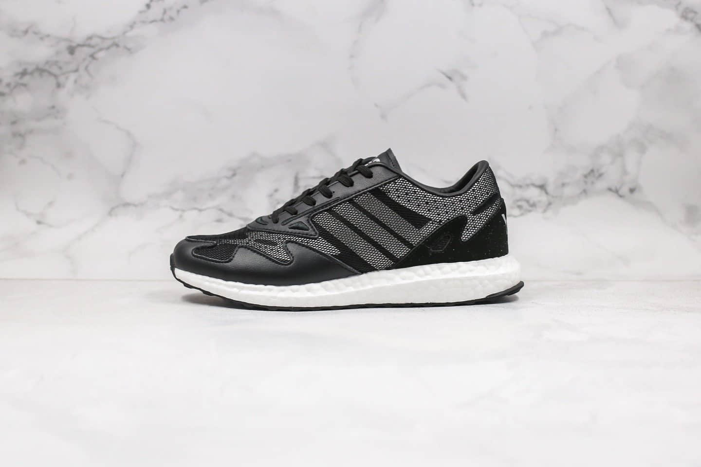阿迪达斯Adidas Y-3 Rhisu Runner Boost纯原版本山本耀司松鼠系带黑白配色原厂爆米花大底原盒原标 (ID:32818) - 图片1