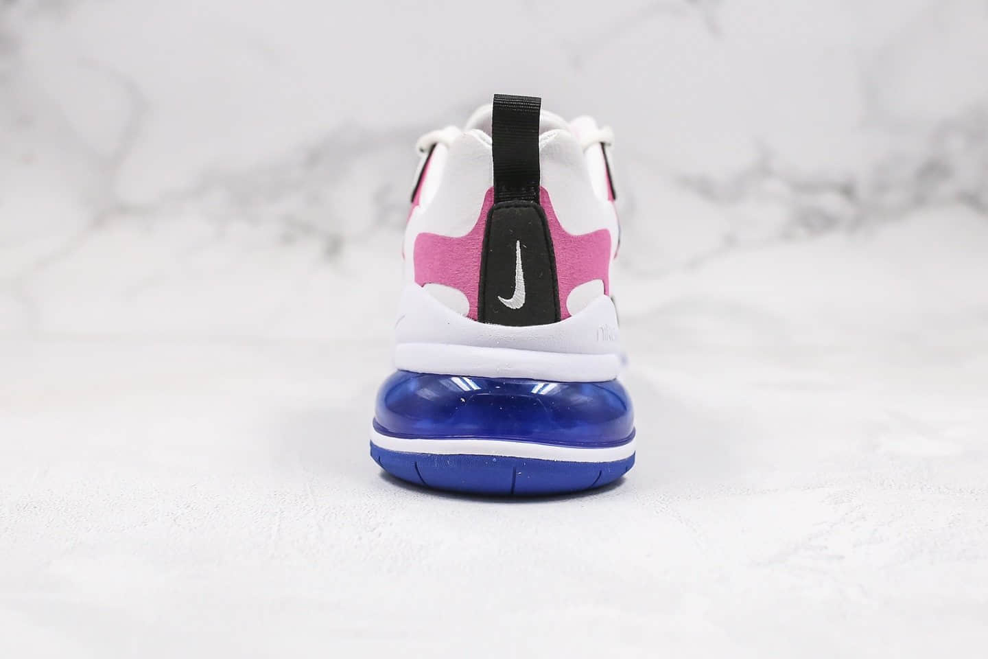 耐克Nike Air Max 270 React纯原版本气垫慢跑鞋Max270蓝粉色原厂小潘气垫搭载高弹MD大底 货号:CI3899-100