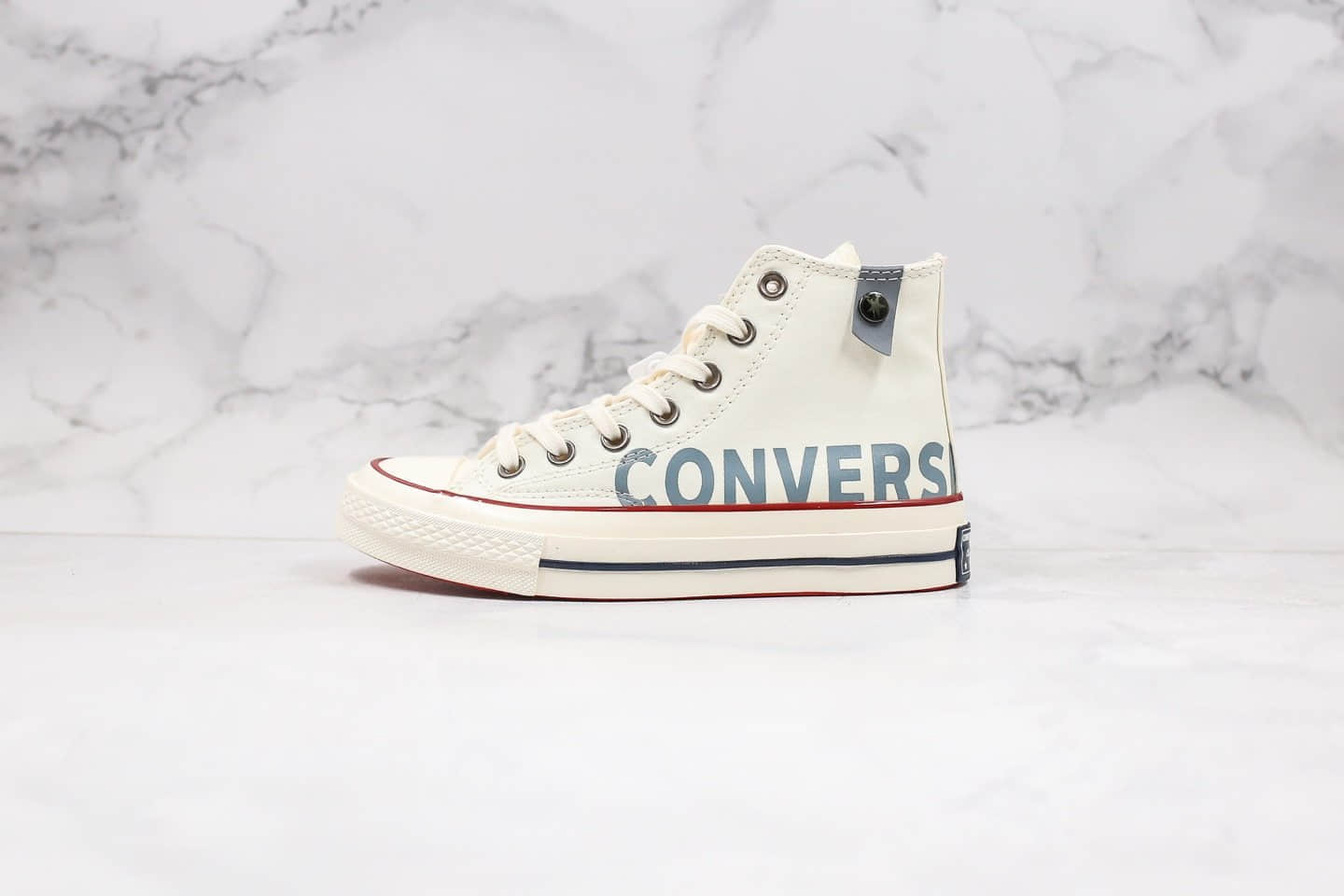 匡威Chinatown Market x Converse Chuck 70s联名款温变字母米白色公司级版本正确硅蓝中底原盒原标 (ID:32951) - 图片1