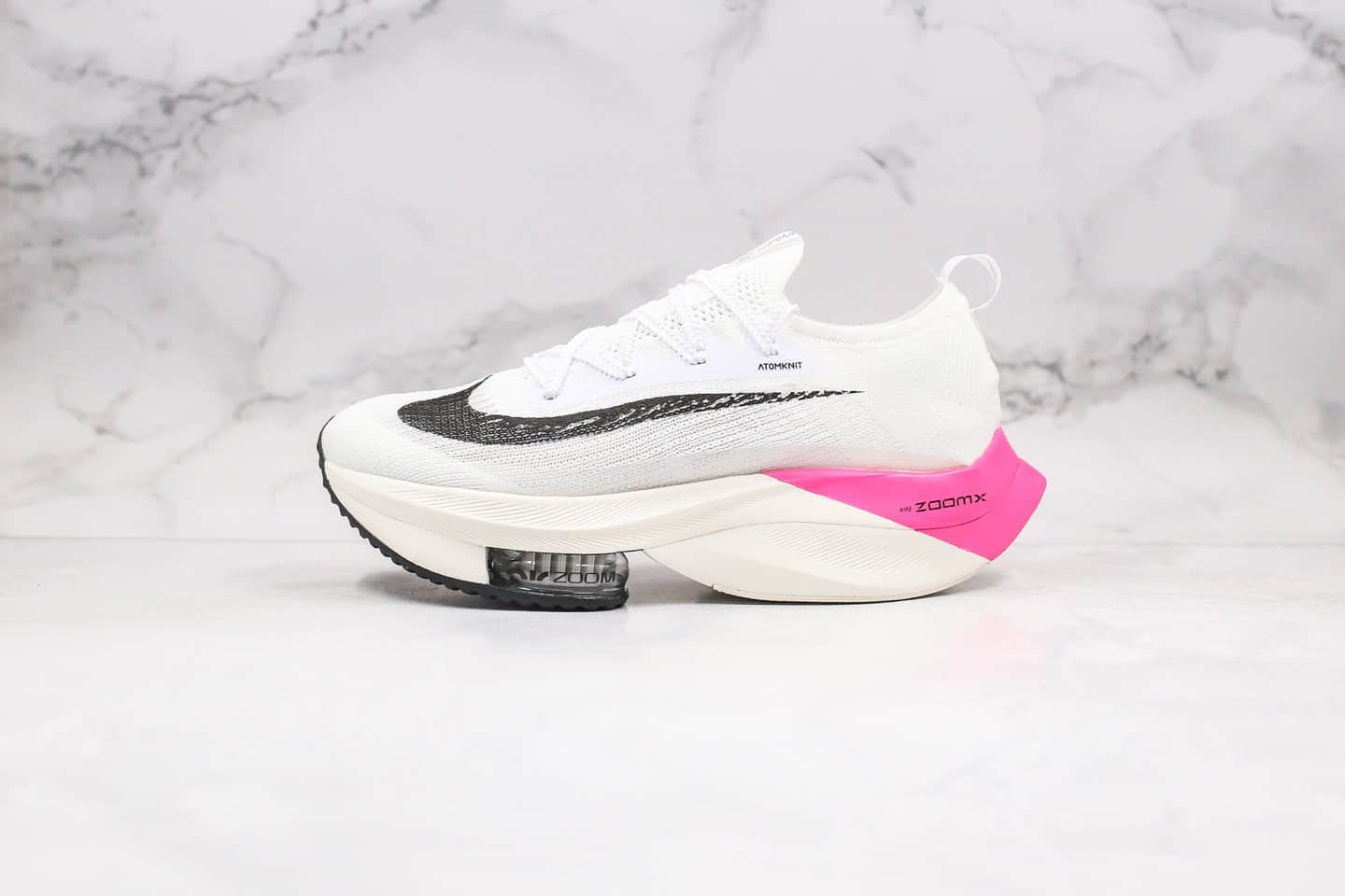 耐克Nike Air Zoom Alphafly NEXT%纯原版本马拉松厚底破2白粉色内置气垫正确版本 (ID:33044) - 图片1