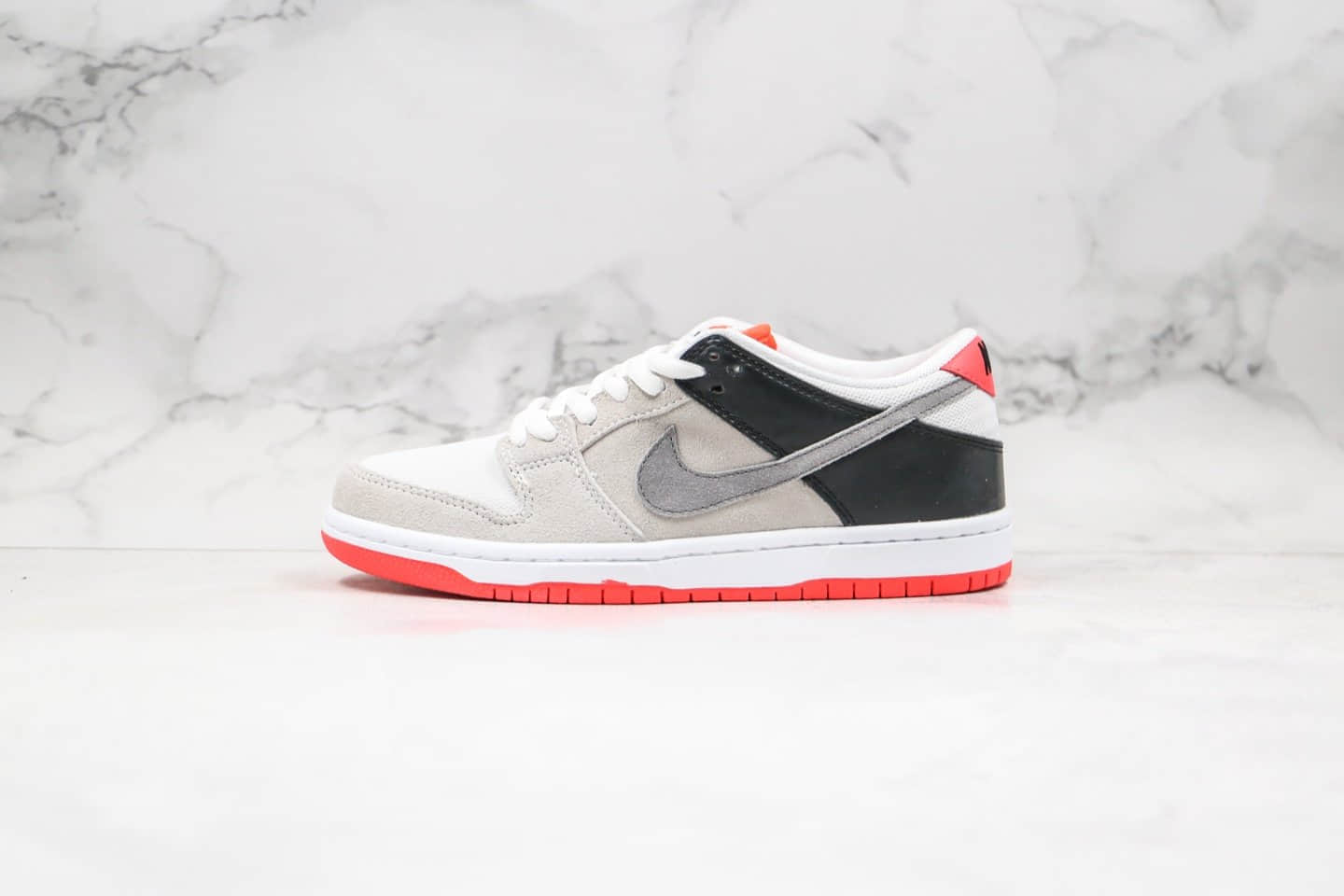 耐克Nike Dunk SB Low Pro ISO纯原版本低帮DUNK板鞋灰黑红色红外线配色内置Zoom气垫原鞋一比一开模打造 货号:敏感内容2563-004