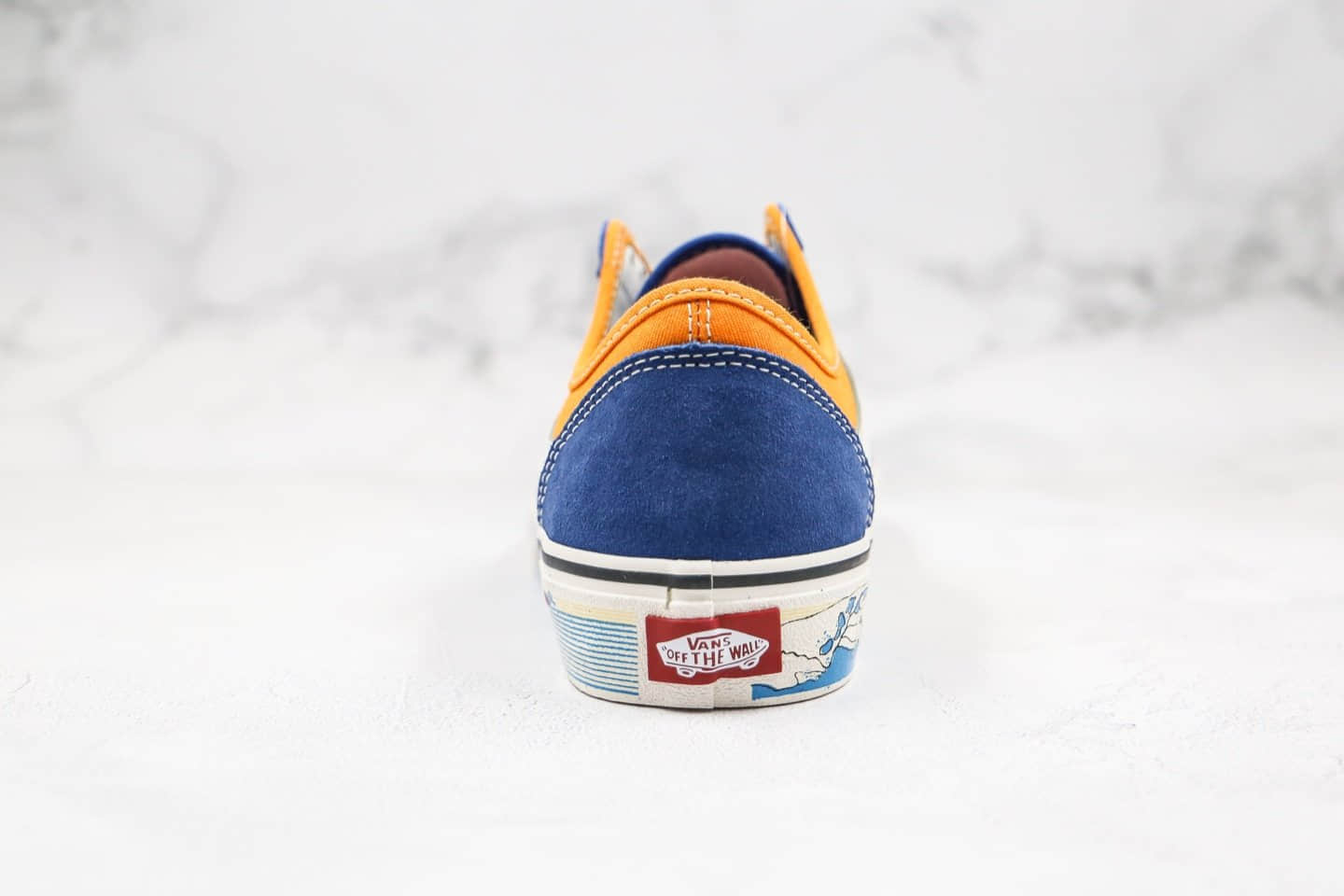 万斯Vans Style 36公司级版本半月包头杀人鲸冲敏感内容印花黄蓝色原厂硫化大底原盒原标