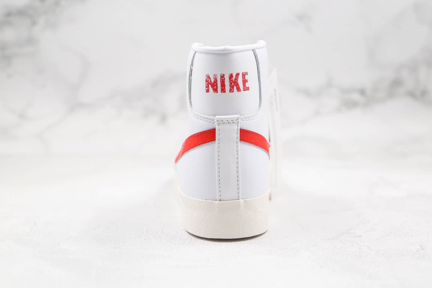 耐克Nike Blazer Mid Vintage Lucid Green 1977 QS纯原版本高帮开拓者皮面白红色原厂后跟定型正确细节处理 货号:BQ6806-600