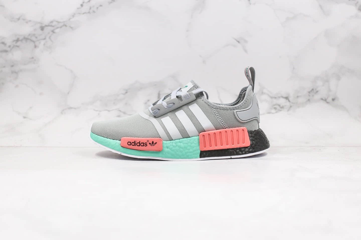 阿迪达斯adidas NMD R1纯原版本爆米花跑鞋灰绿撞色原厂爆米花大底区别市面通货版本 (ID:33775) - 图片1