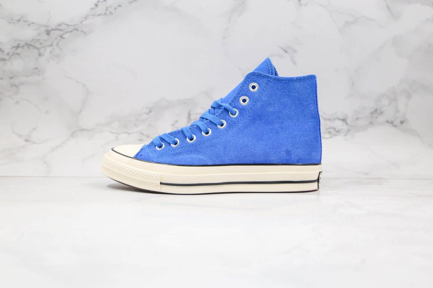匡威Converse Chuck Tylar 70s公司级版本高帮麂皮硫化板鞋天蓝色原厂硫化大底正确硅蓝PU软中底 (ID:34121) - 图片1