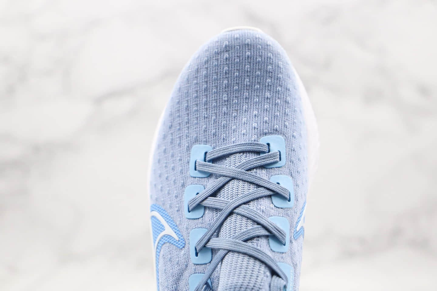 耐克Nike React Infinity Run Flyknit纯原版本瑞亚慢跑鞋蓝白色原厂瑞亚缓震大底区别市面通货版本 货号:敏感内容4371-108