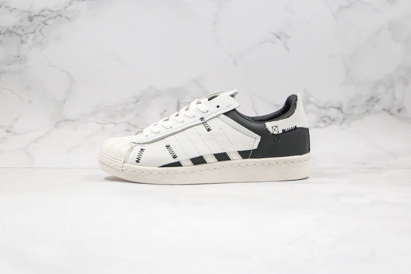 阿迪达斯Adidas Original Superstar WS2纯原版本三叶草贝壳头解构黑白灰色原盒原标原楦头纸板打造 货号:FV3023