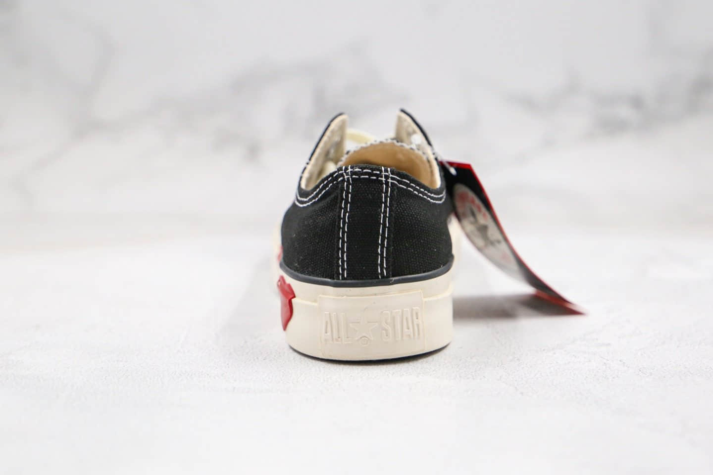 匡威Converse All Star x 敏感内容G PLAY公司级版本低帮川久保玲三心黑白色日版第三代原厂硫化大底原盒原标 货号：167806C