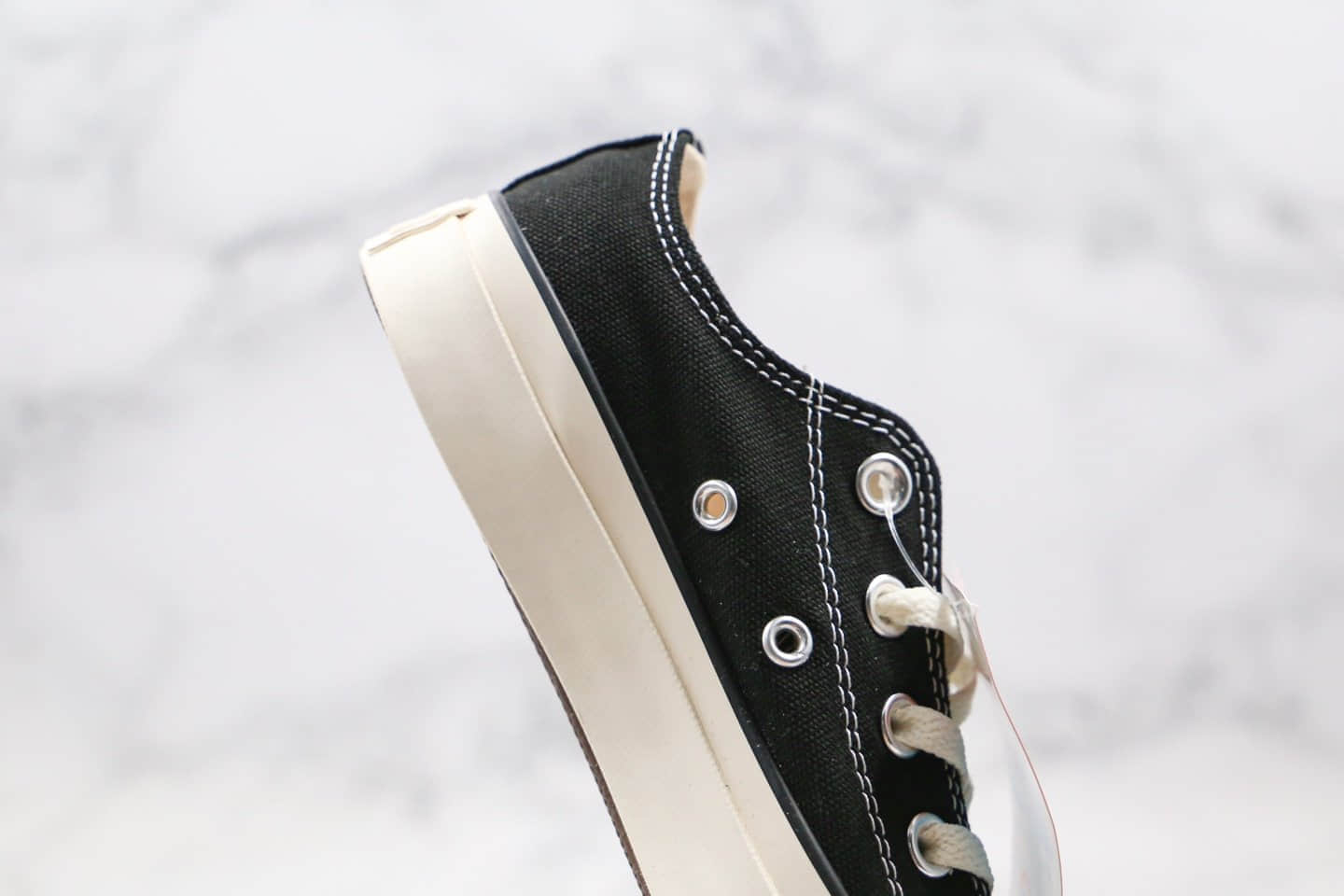 匡威Converse All Star x 敏感内容G PLAY公司级版本低帮川久保玲三心黑白色日版第三代原厂硫化大底原盒原标 货号：167806C