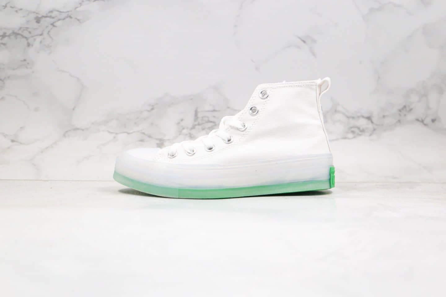 匡威CONVERSE ALL STAR DISRUPT CX公司级版本高帮果冻DX系列白绿色原盒配件区别市面通货版本 (ID:34729) - 图片1