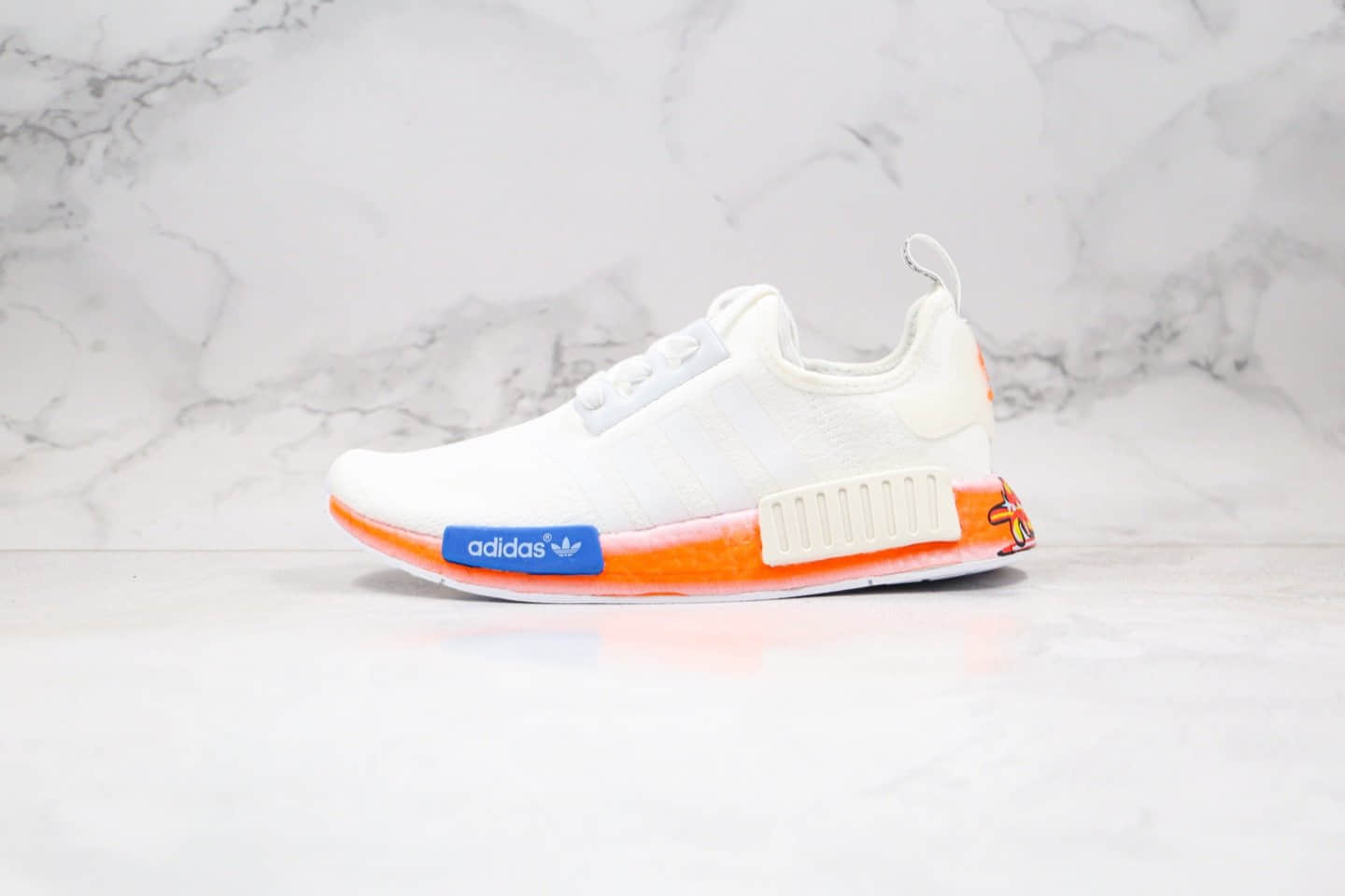 阿迪达斯adidas NMD R1纯原版本爆米花跑鞋白橙色撞色拼色内置真爆米花大底原楦头纸板打造 (ID:34880) - 图片1