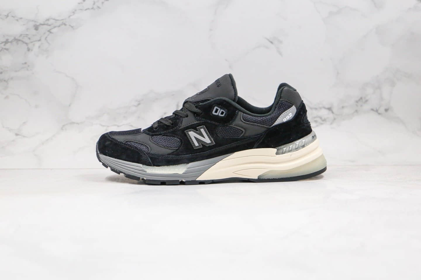 新百伦New Balance Made in USA M992纯原版本美产血统NB992老爹鞋黑米白银灰原楦头纸板打造正确猪八材质 货号:W992BL