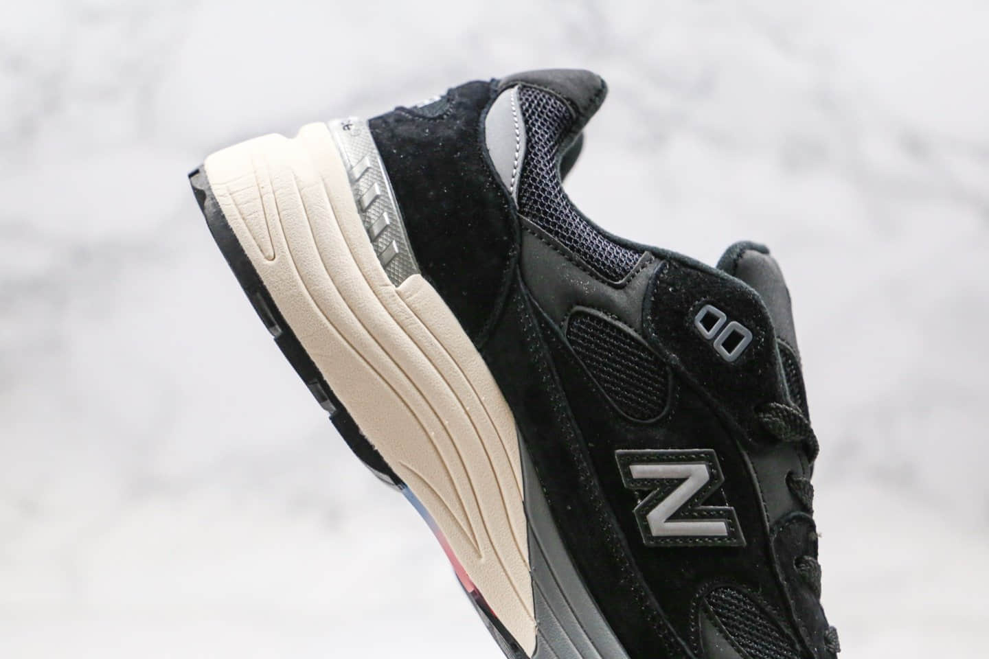 新百伦New Balance Made in USA M992纯原版本美产血统NB992老爹鞋黑米白银灰原楦头纸板打造正确猪八材质 货号:W992BL