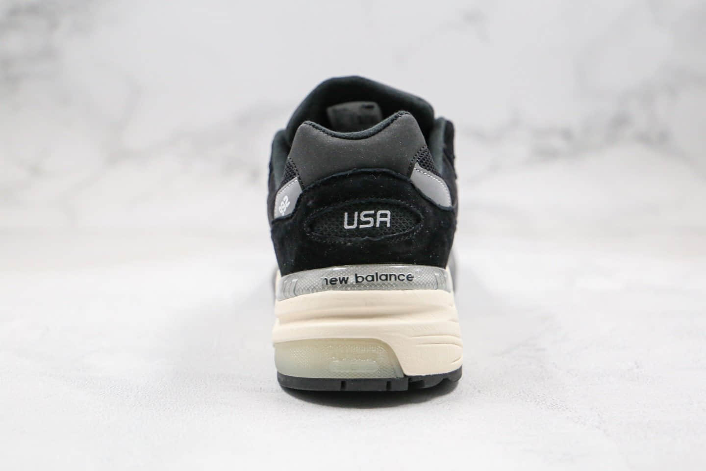 新百伦New Balance Made in USA M992纯原版本美产血统NB992老爹鞋黑米白银灰原楦头纸板打造正确猪八材质 货号:W992BL