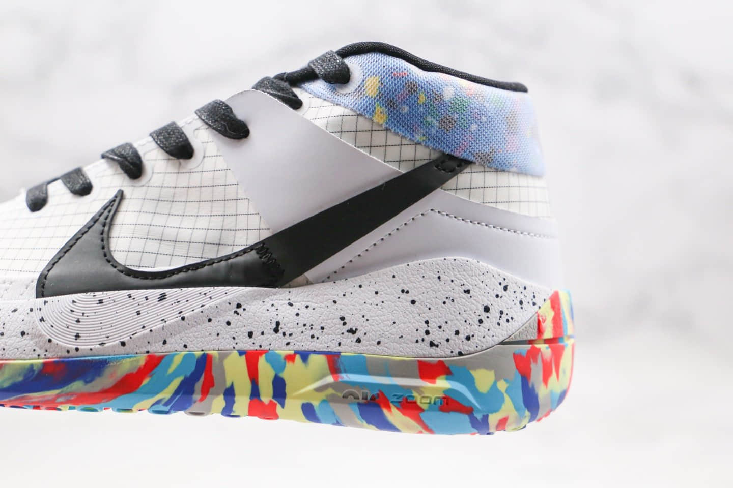 耐克Nike KD13 EP纯原版本杜兰特13代篮球鞋白彩虹配色内置气垫支持实战 货号:CI9949-001