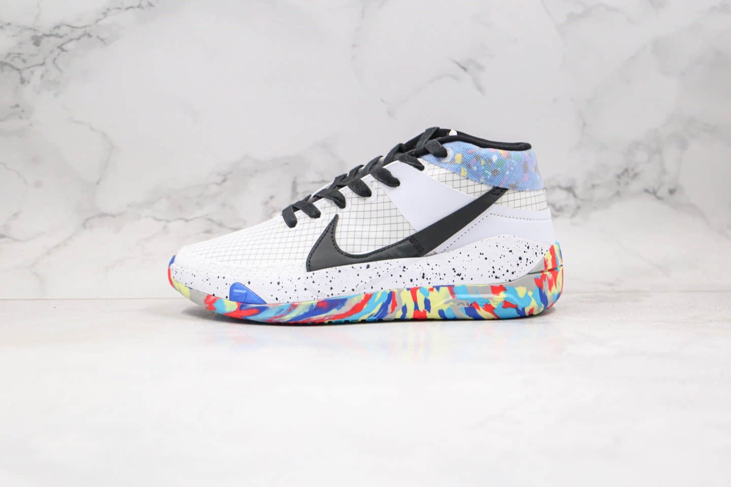 耐克Nike KD13 EP纯原版本杜兰特13代篮球鞋白彩虹配色内置气垫支持实战 货号:CI9949-001