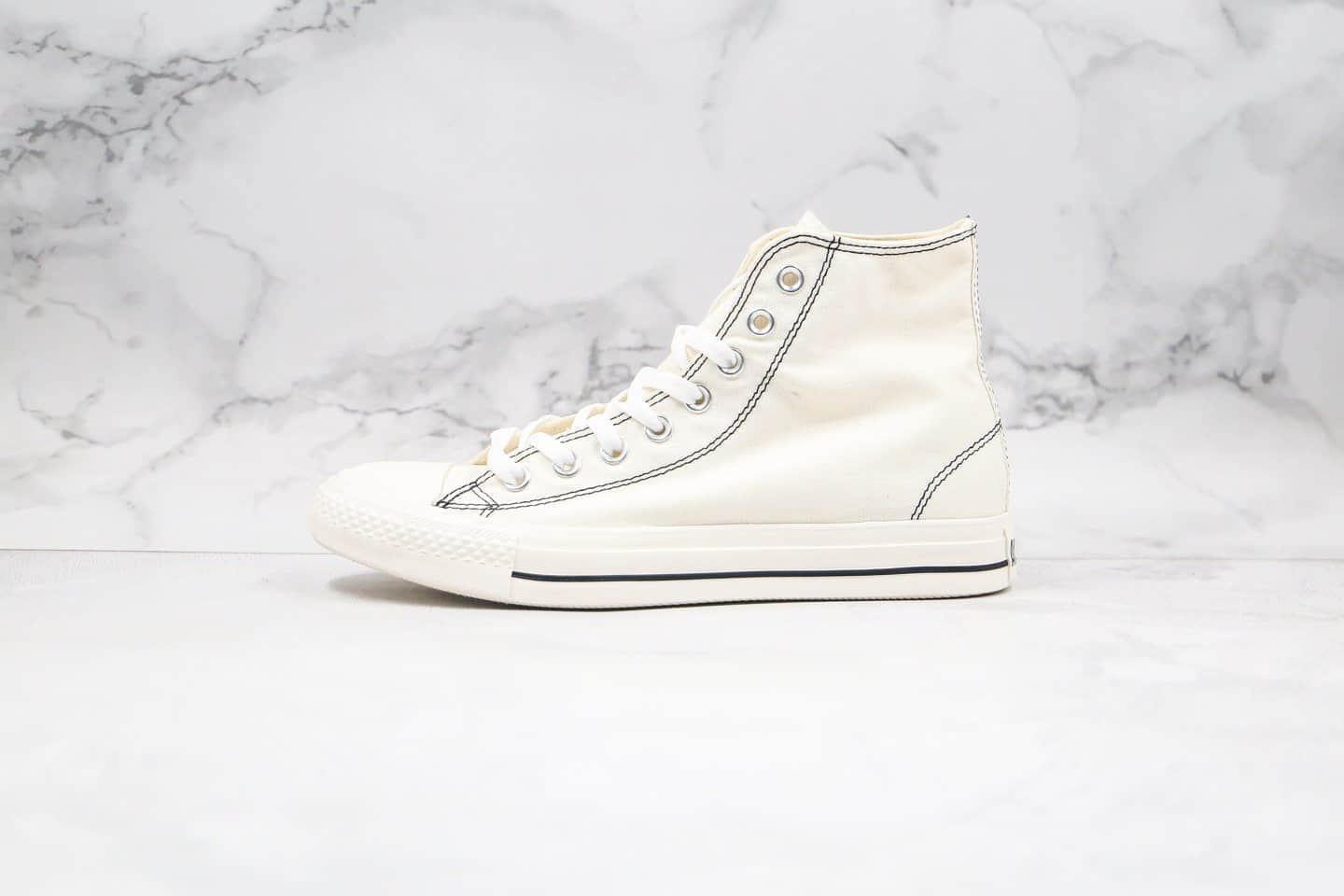 匡威Converse all star stltchlnng hi公司级版本车缝线限定款高帮黑白色原盒原标原楦头纸板打造 (ID:35144) - 图片1
