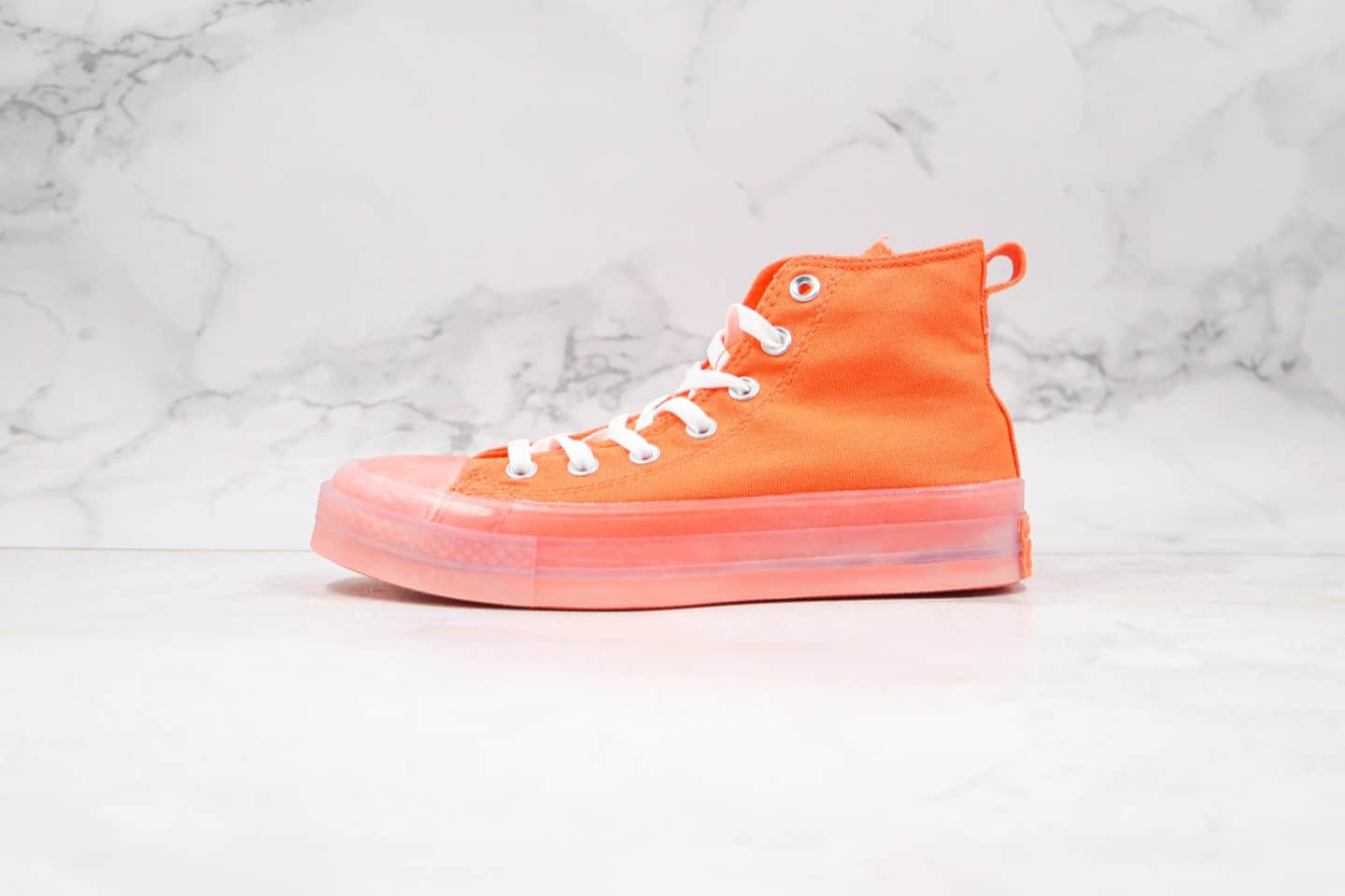 匡威CONVERSE ALL STAR DISRUPT CX公司级版本果冻底橘色高帮帆布鞋正确鞋面卡色区别市面通货版本 (ID:35168) - 图片1