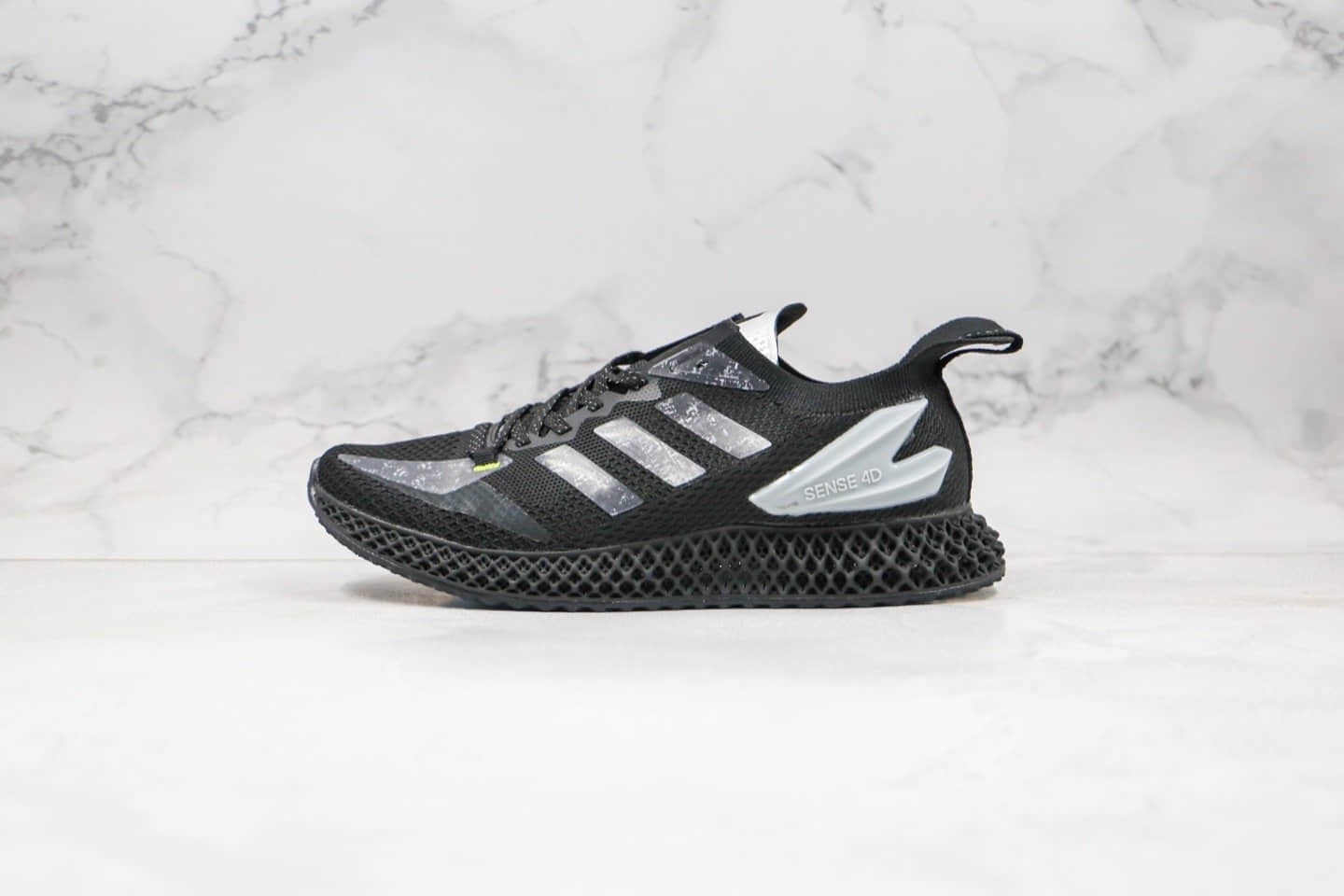 阿迪达斯Adidas Alphaedge 4D M纯原版本针织呼吸鞋面4D科技鞋底跑鞋黑色原盒配件原楦头纸板打造 (ID:35176) - 图片1