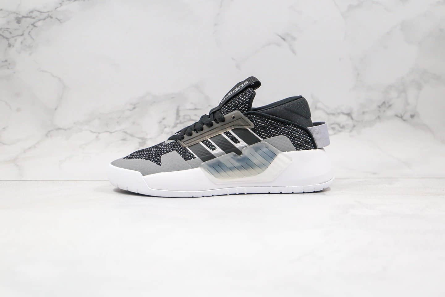 阿迪达斯Adidas neo PLAY9TIS 2.0纯原版本高帮NEO三条纹运动板鞋黑灰色原盒原标一比一开模打造 (ID:35216) - 图片1