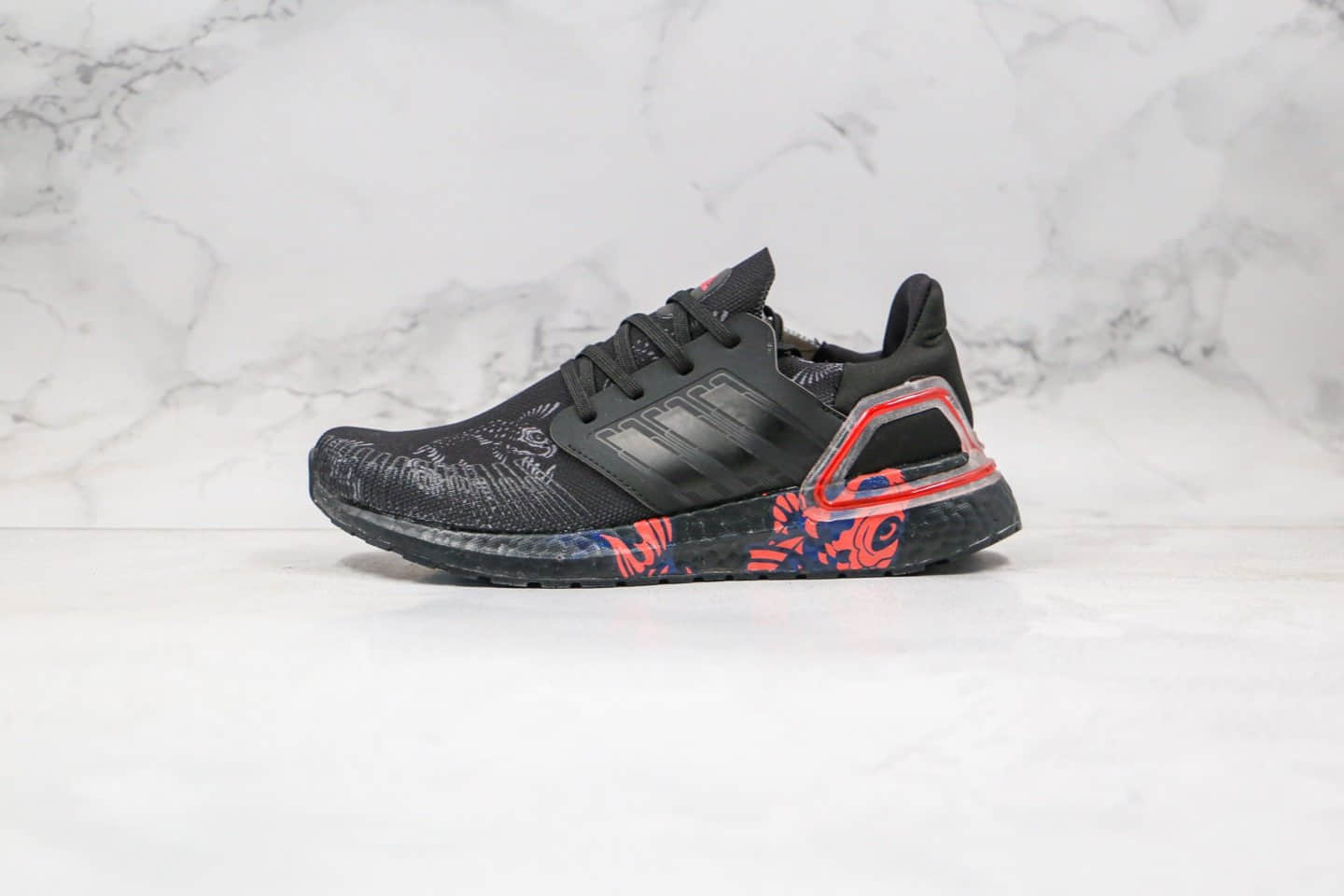 阿迪达斯Adidas UltraBOOST 20 CNY纯原版本爆米花跑鞋UB6.0中国限定福字黑红配色原盒原标 (ID:35321) - 图片1