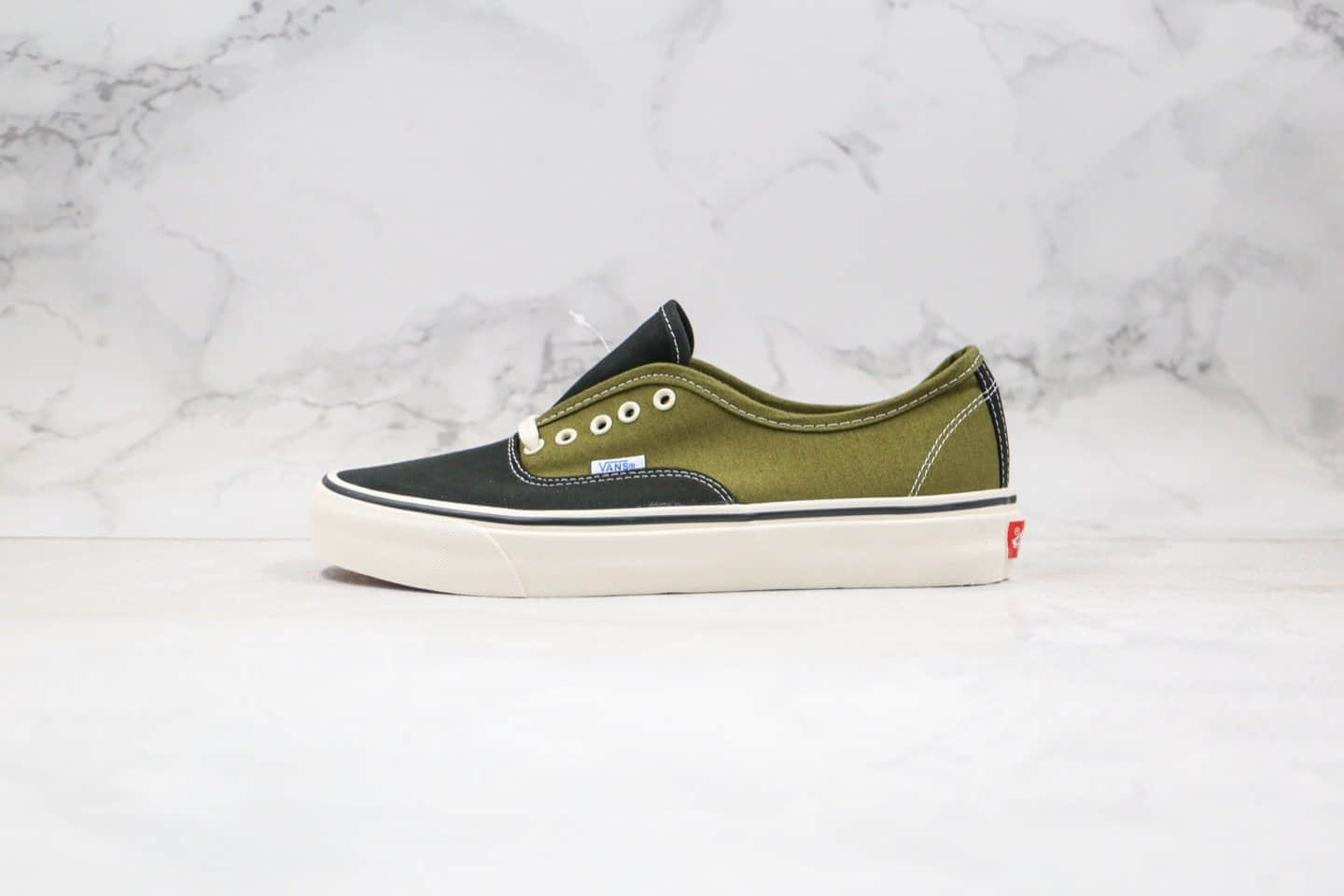 万斯Vans Vault OG Authentic LX公司级版本低帮安娜海姆2020年春季新款黑绿色原盒原标原楦头纸板打造 (ID:35403) - 图片1