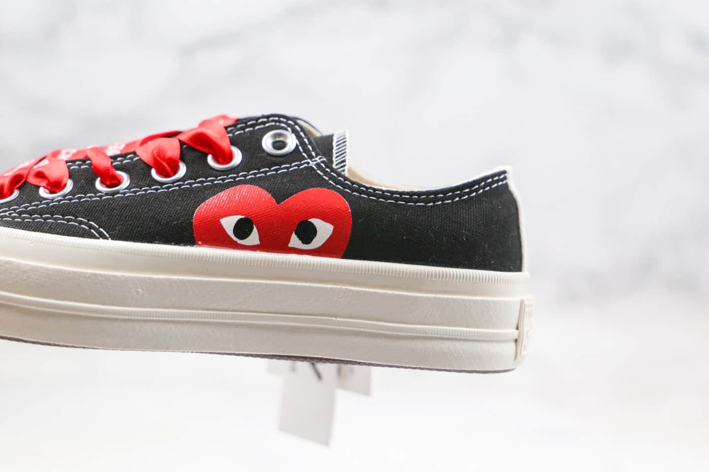 匡威Converse x 敏感内容G PLAY X CHANEL公司级版本香奈儿联名款低帮川久保玲黑白红爱心原厂硫化大底