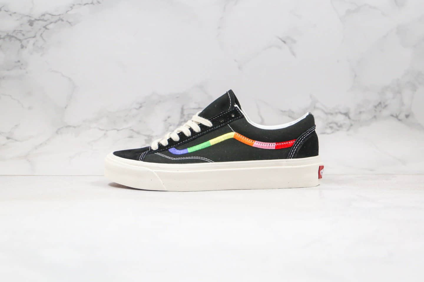 万斯Vans Style 36公司级版本权志龙同款小头黑彩虹刺绣原厂硫化大底内置钢印 (ID:35956) - 图片1