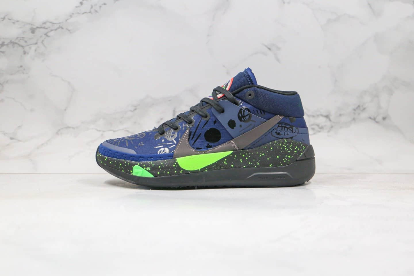 耐克Nike KD 13 Planet of Hoops纯原版本杜兰特13代篮球鞋黑绿色内置气垫支持高强度实战 货号:CI9949-400