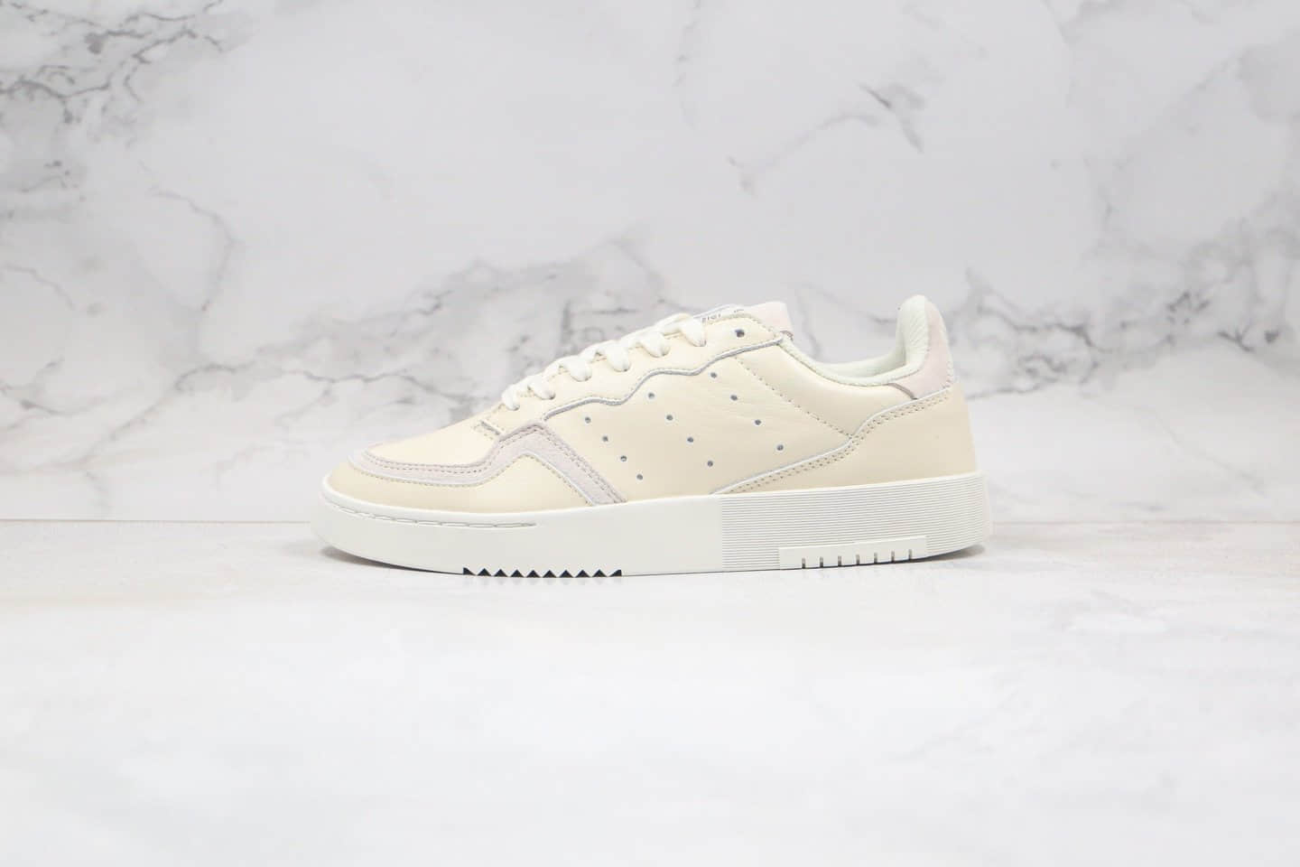 阿迪达斯Adidas SUPERCOURT BLACKPINK纯原版本代言同款三叶草板鞋米白色原档案数据开发 (ID:36254) - 图片1