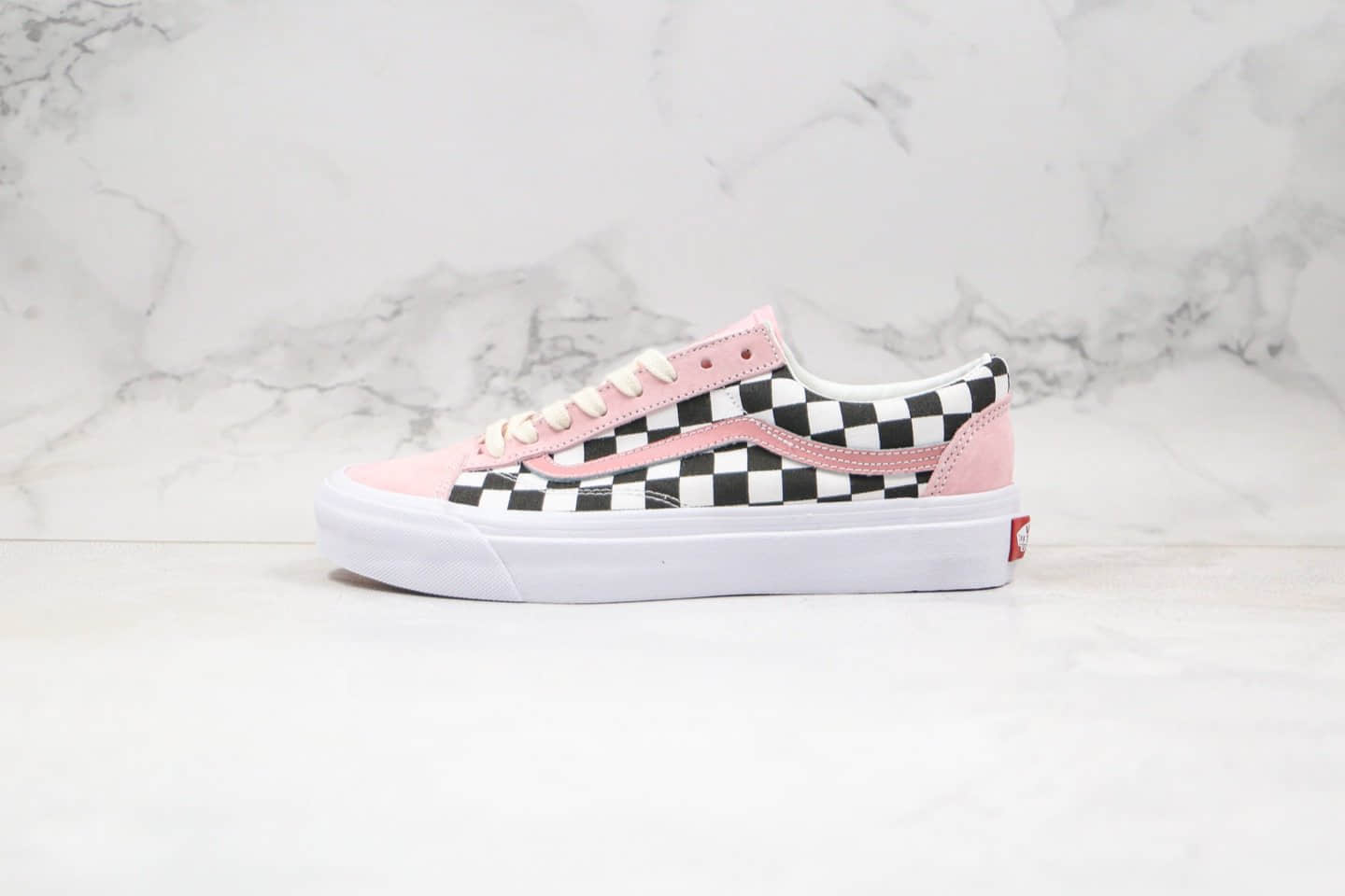 万斯Vans Style 36公司级版本棋盘格子小头黑粉色海外限定原厂硫化内置钢印 (ID:36341) - 图片1