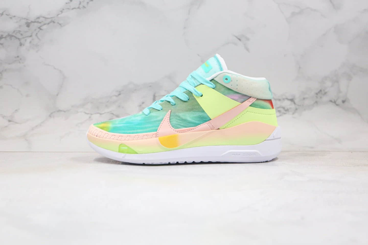 耐克Nike KD 13 Chill纯原版本杜兰特13代篮球鞋渐变绿粉色田园风扎染糖果色内置气垫支持实战 货号:CI9948-602