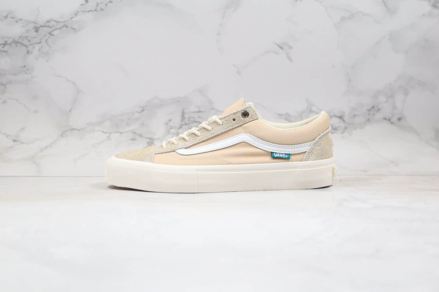 万斯Vans Style 36 Pro x Trading Company公司级版本低帮麂皮系列POP联名款奶茶色绿标原楦头纸板打造原盒原标 (ID:36933) - 图片1