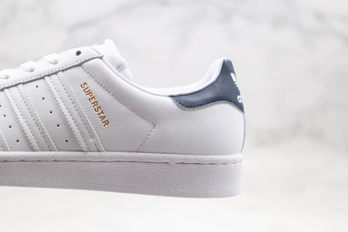 阿迪达斯Adidas Originals Superstar纯原版本三叶草金标贝壳头白藏蓝色原盒原标原档案数据开发 货号:FX4280