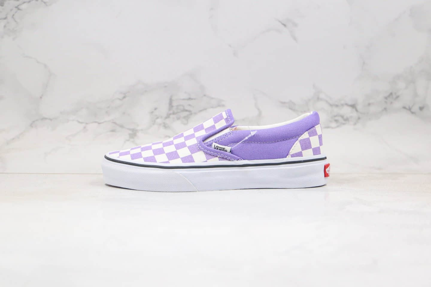 万斯Vans Authentic公司级版本棋盘格一脚蹬帆布鞋香芋紫色原楦开发正确硫化版本 (ID:37054) - 图片1