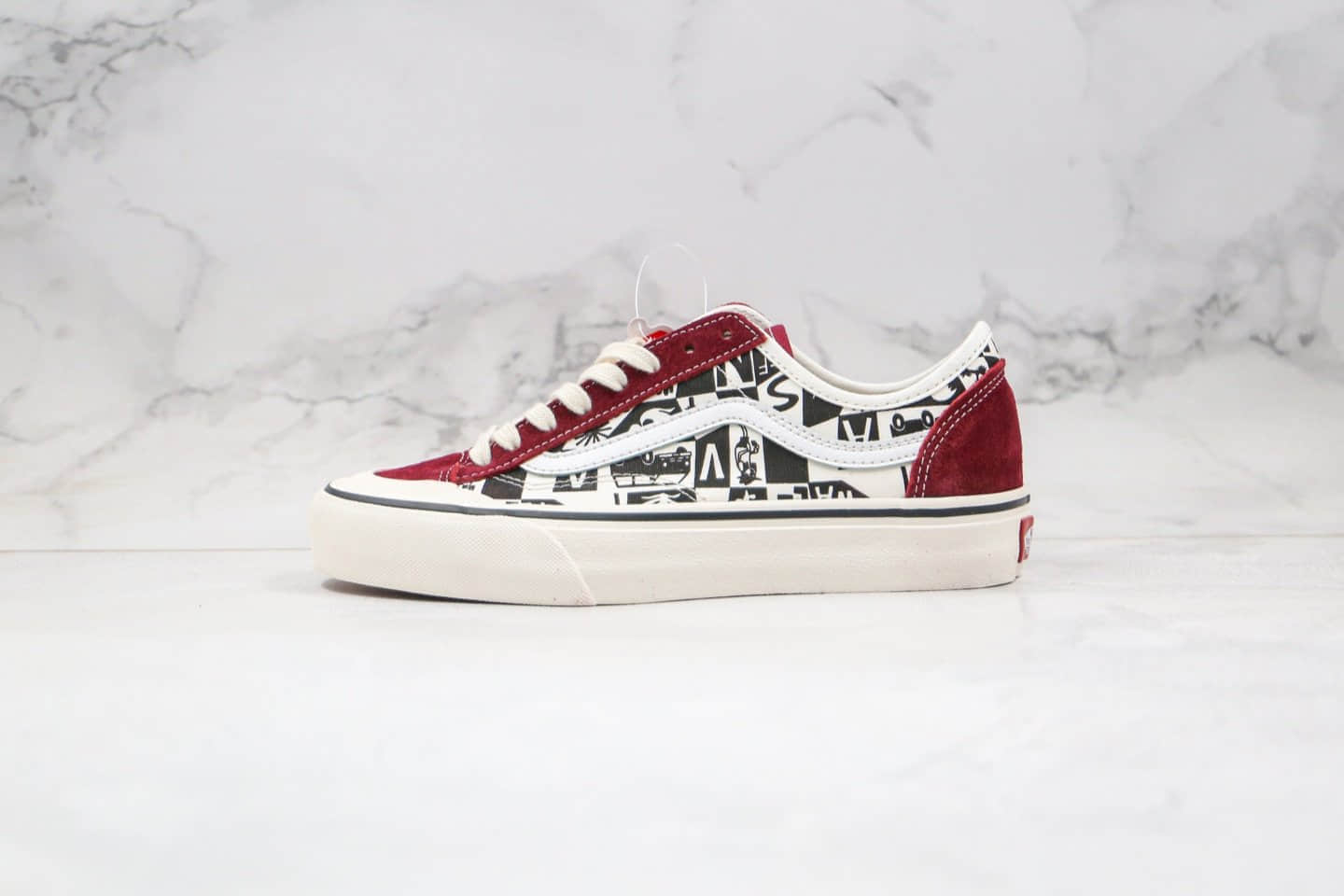 万斯Vans Style 36 Cecon SF公司级版本半月包头黑红白涂鸦印花红校车原厂硫化 (ID:37209) - 图片1