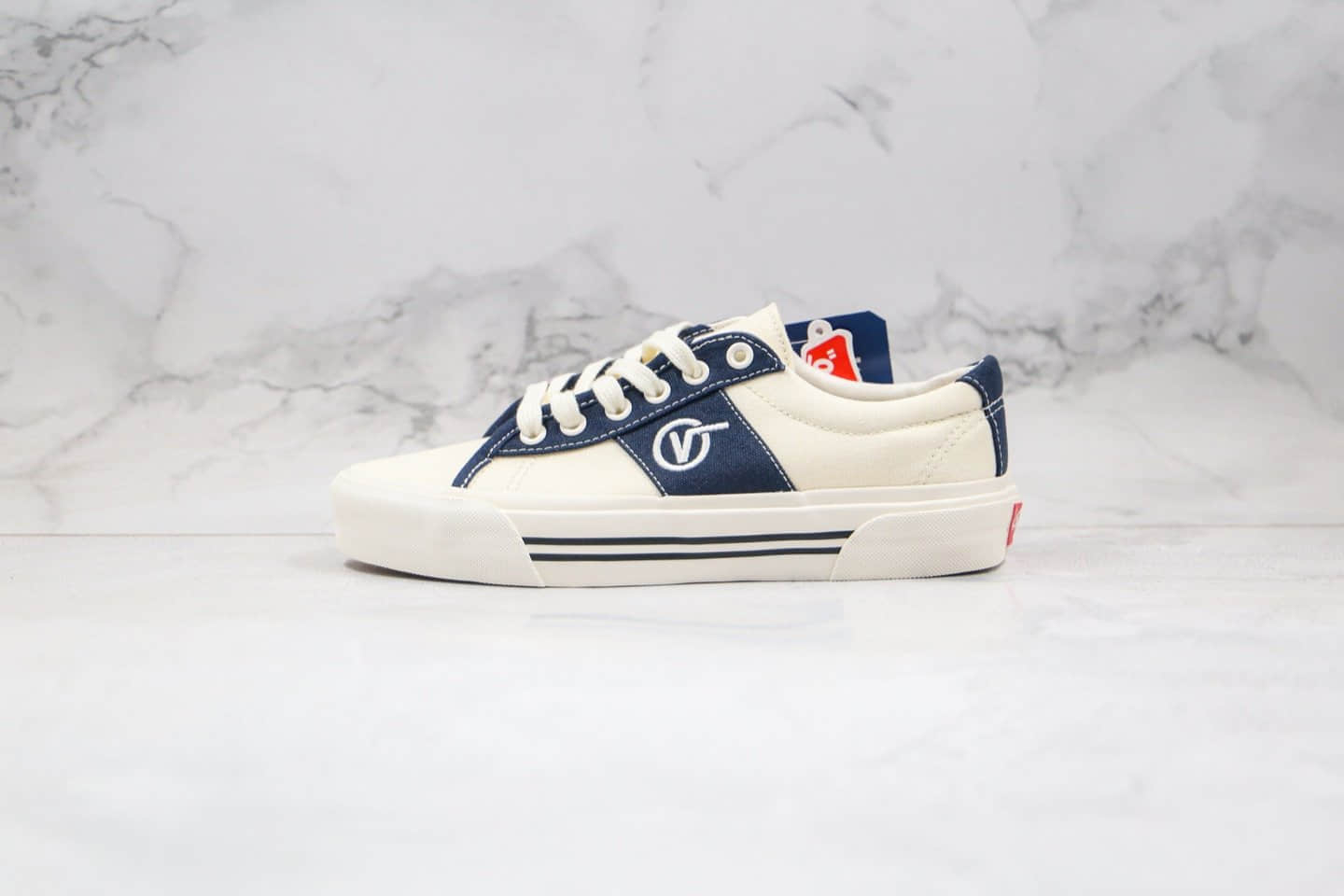 万斯Vans Vault OG Sid LX公司级版本低帮日系V蓝白色帆布鞋正确鞋面卡色原厂硫化大底 (ID:37442) - 图片1