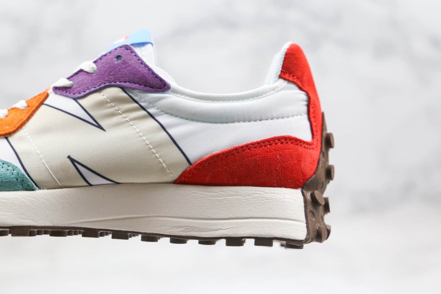 新百伦New Balance 327纯原版本白红蓝色休闲慢跑鞋原盒原标原楦头纸板打造 货号:WS327PRD