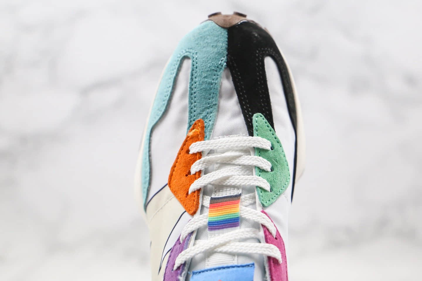 新百伦New Balance 327纯原版本白红蓝色休闲慢跑鞋原盒原标原楦头纸板打造 货号:WS327PRD