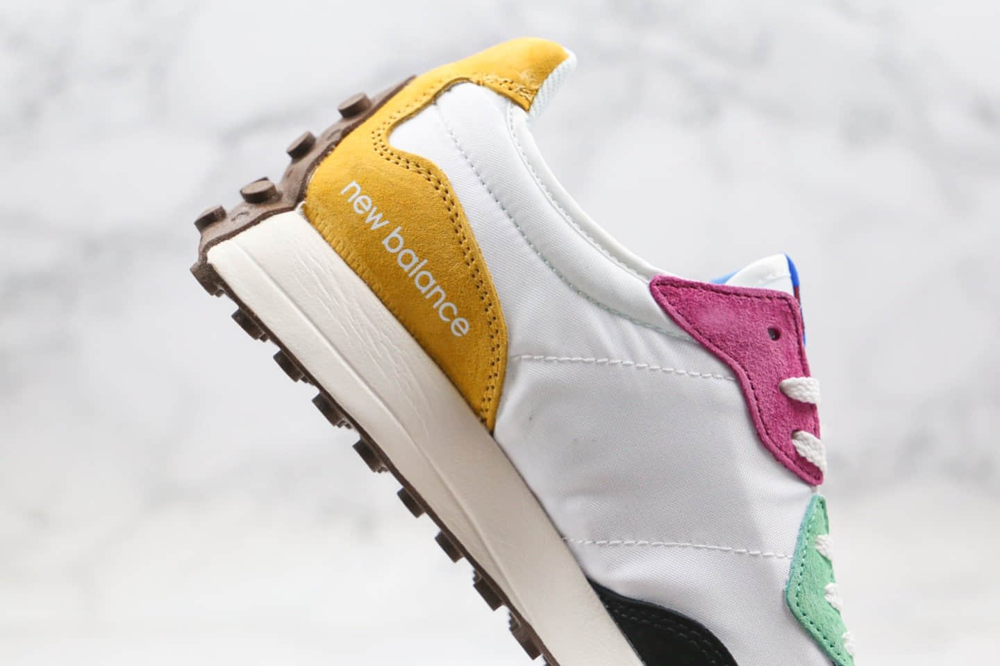新百伦New Balance 327纯原版本白红蓝色休闲慢跑鞋原盒原标原楦头纸板打造 货号:WS327PRD